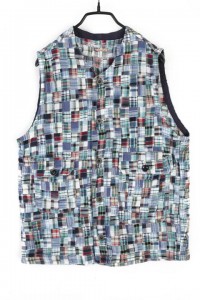 KAPITAL madras patchwork vest