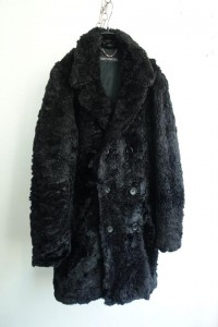 WACKO MARIA - fake fur pea coat