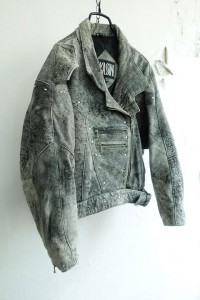 90&#039;s KASSINI - chem wash leather jacket