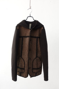 CAMIERA - suede &amp; wool knit jacket