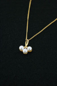 gold plate pearl necklace