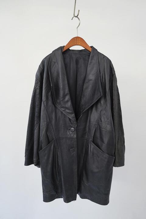 vintage spain made leather coat