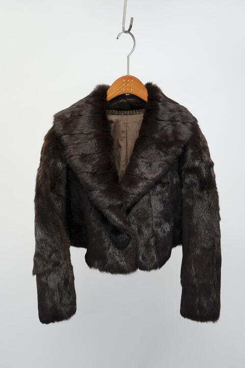 vintage women&#039;s rabbit fur jacket