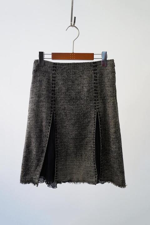 FRAGILE - mohair blended tweed skirt (25)